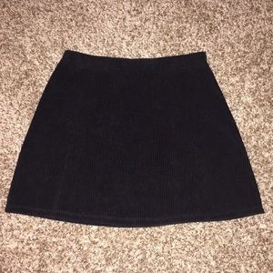 COPY - Black velvet high waisted mini skirt